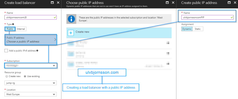 Creating a Azure Load Balancer