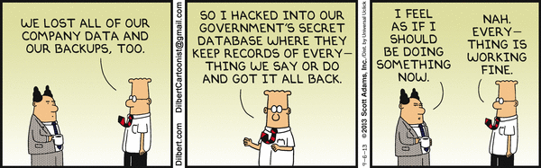 Wiretapping, Dilbert by Scott Adams