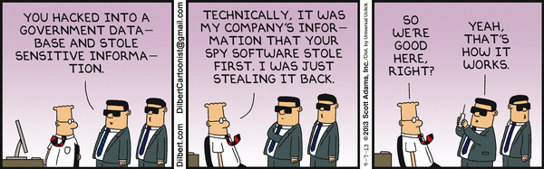 Wiretapping, Dilbert by Scott Adams